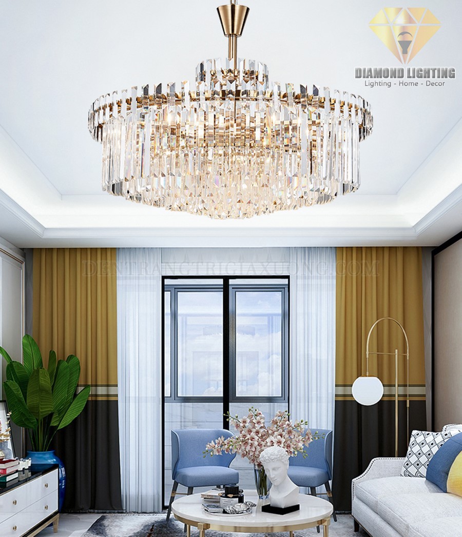 Đèn chùm pha lê hiện đại DPH280  thường được lắp đặt ở trung tâm phòng khách, trung tâm phòng ngủ hoặc giữa bàn ăn, vừa làm đèn chiếu sáng, vừa làm đèn trang trí.