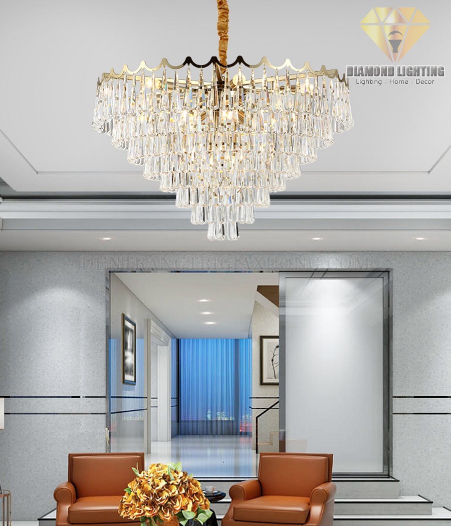 Đèn chùm pha lê hiện đại DPH380 thường được lắp đặt ở trung tâm phòng khách, trung tâm phòng ngủ hoặc giữa bàn ăn, vừa làm đèn chiếu sáng, vừa làm đèn trang trí.