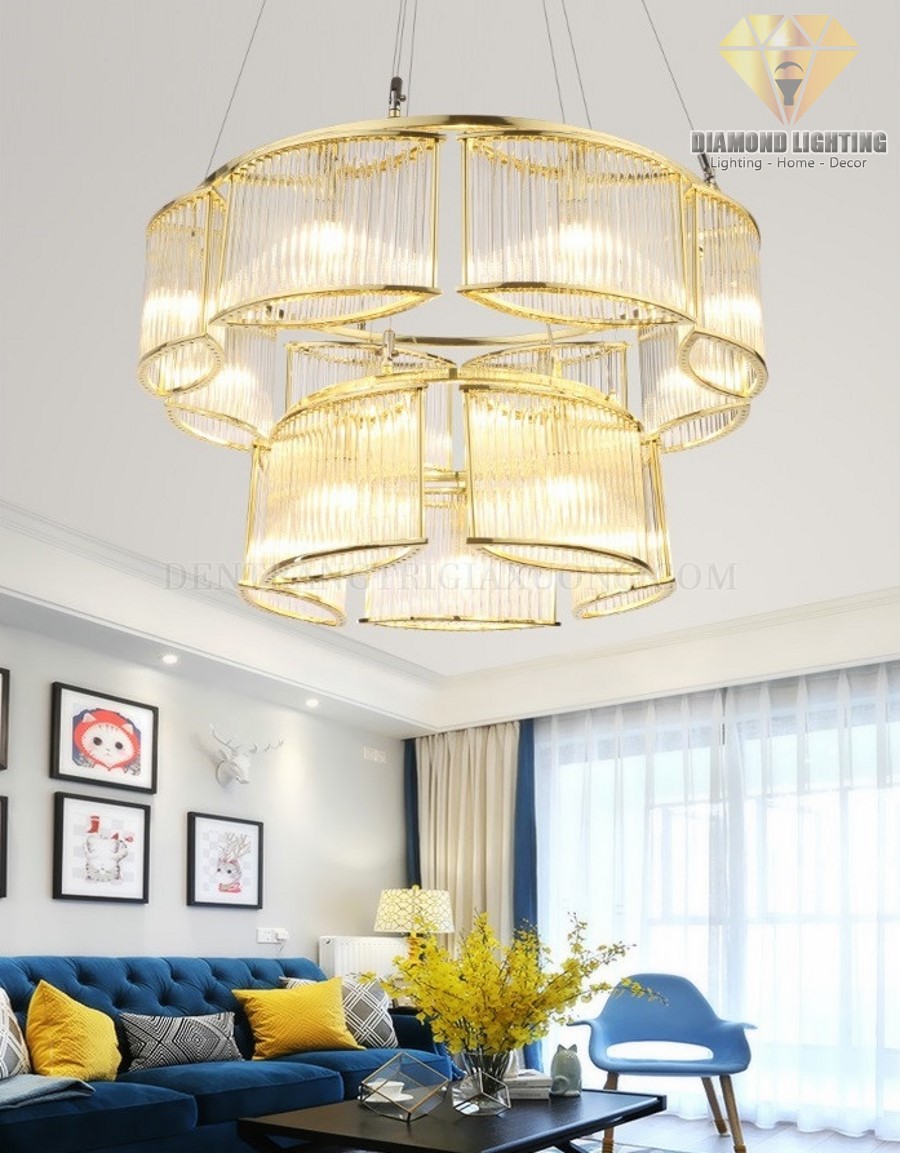 Đèn chùm pha lê hiện đại DPH880 thường được lắp đặt ở trung tâm phòng khách, trung tâm phòng ngủ hoặc giữa bàn ăn, vừa làm đèn chiếu sáng, vừa làm đèn trang trí.