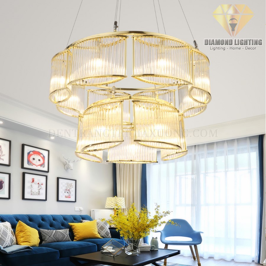 Đèn chùm pha lê hiện đại DPH880 thường được lắp đặt ở trung tâm phòng khách, trung tâm phòng ngủ hoặc giữa bàn ăn, vừa làm đèn chiếu sáng, vừa làm đèn trang trí.