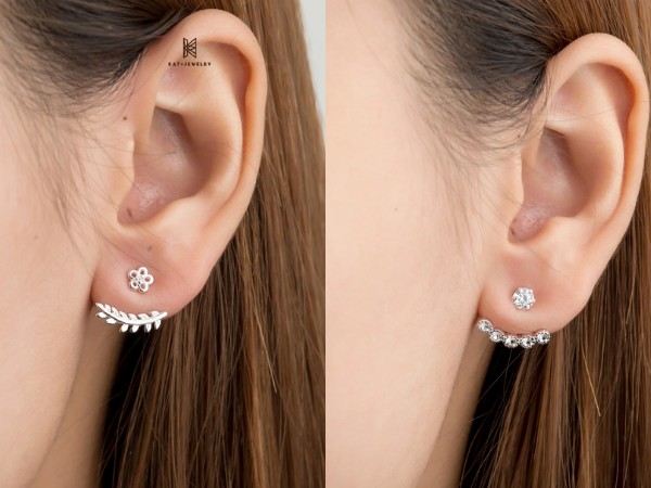 Từ thanh lịch đến cá tính thì bông tai đeo sát tai đều có thể đáp ứng