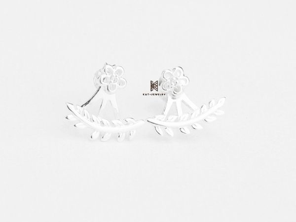 Mẫu E JACKET FLOWER 01 họa tiết lá cùng hoa ấn tượng