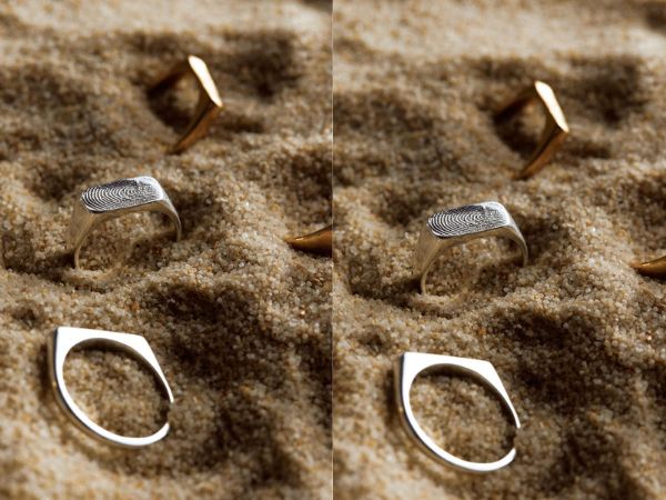 Nhẫn khắc vân tay mang nhiều thông điệp riêng biệt