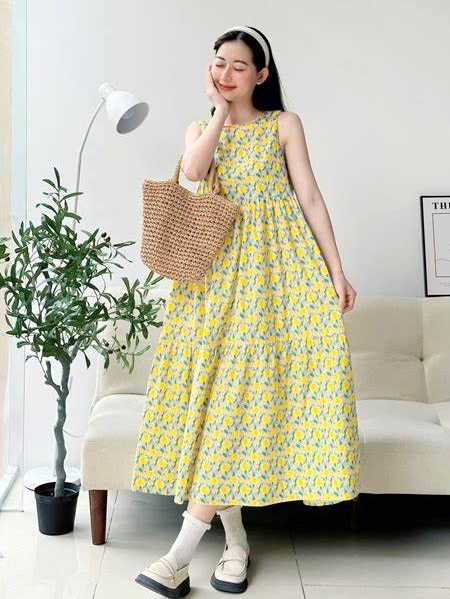 Đầm thể hiện được phong cách nhẹ nhàng, nữ tính khi các bạn nữ mặc