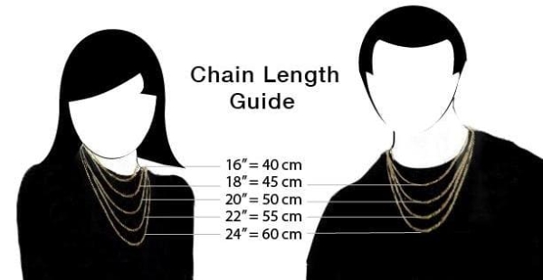 Có nhiều kích thước dây chuyền để bạn lựa chọn