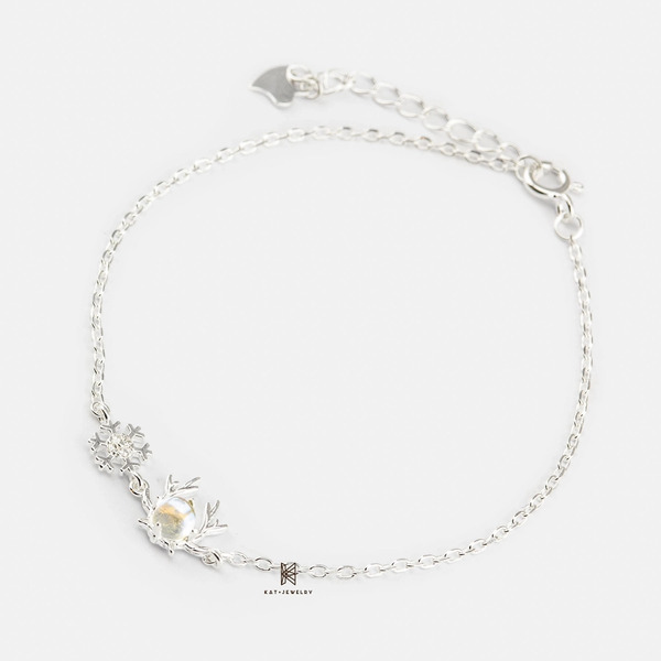 Bra Reindeer Opal Stone Snowflake với thiết kế dây mảnh và mặt đá tinh tế