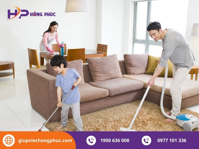 Làm sạch phòng khách