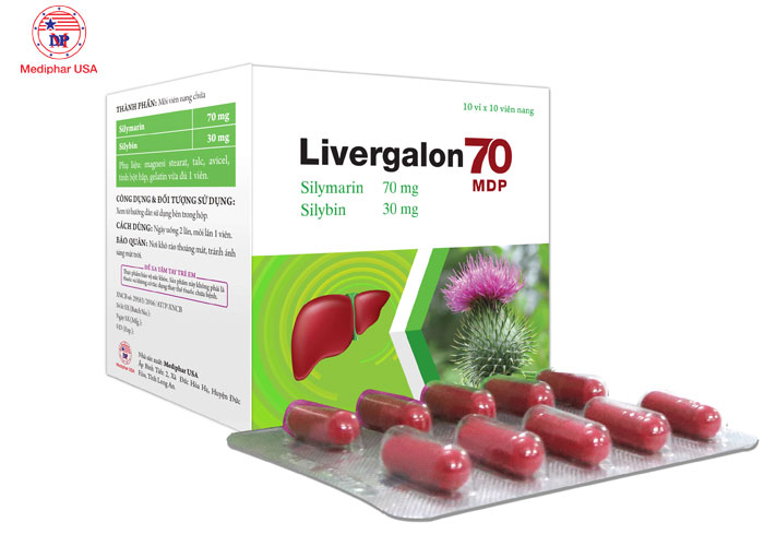Livergalon 70 MDP hộp 10 vỉ x 10 viên nang Livergalon 70 MDP hộp 10 vỉ x 10 viên nang