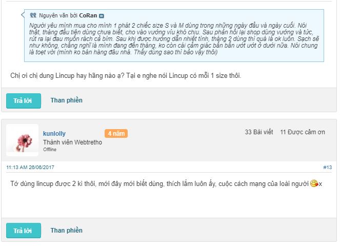 Feedback về Lincup