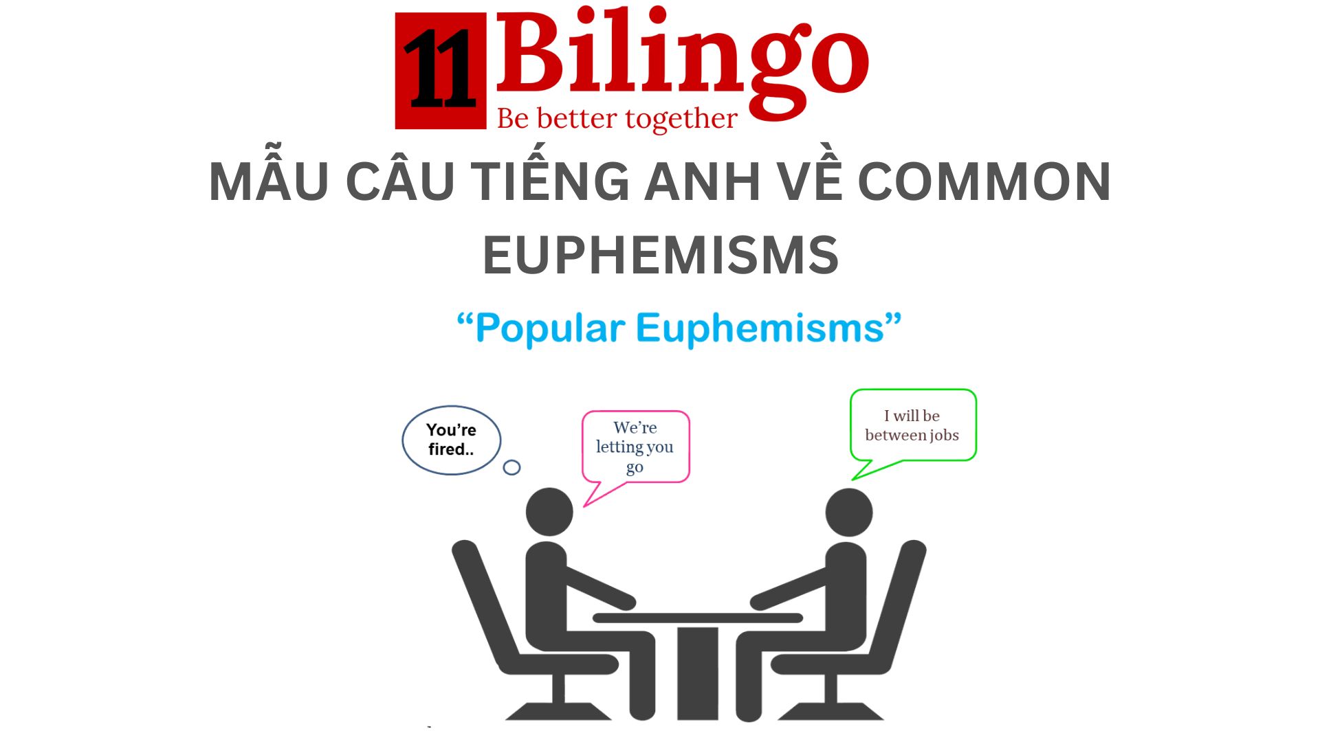 MẪU CÂU TIẾNG ANH VỀ COMMON EUPHEMISMS