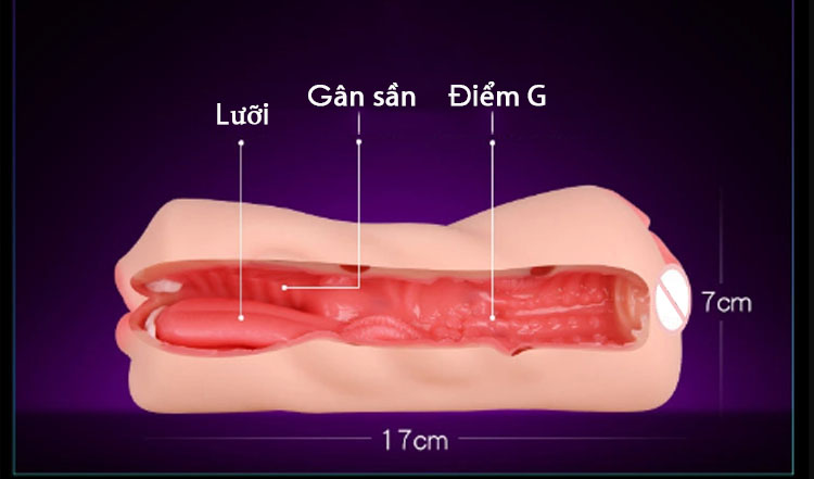 Âm đạo giả và miệng hai đầu silicone