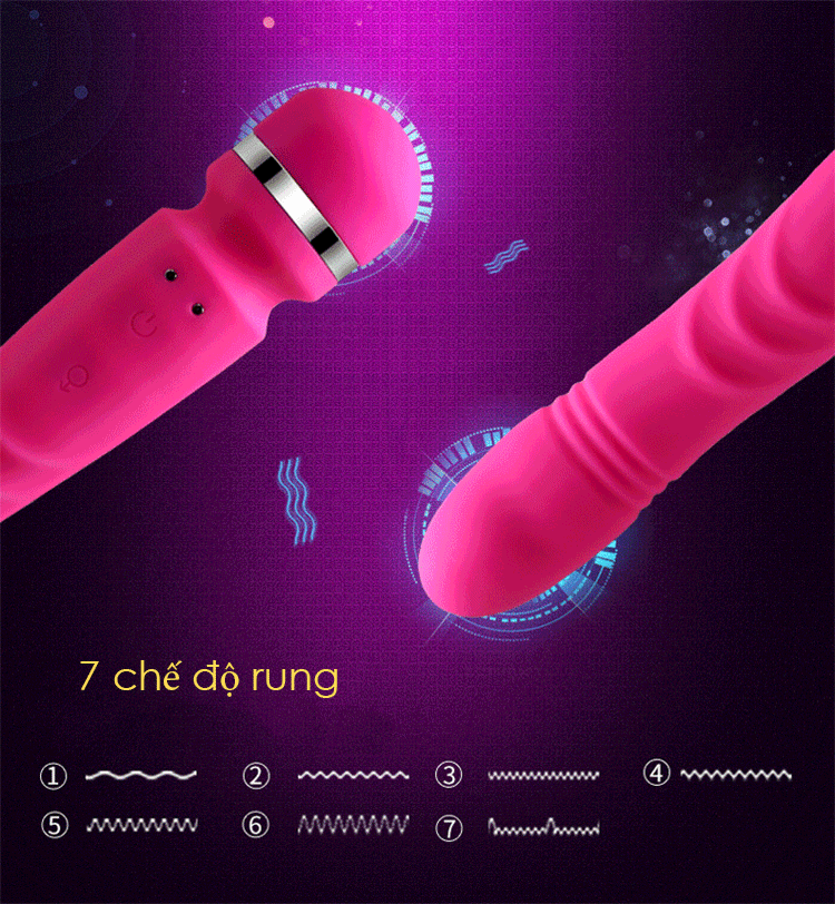 Dụng cụ kích dục 2 đầu rung ngoáy