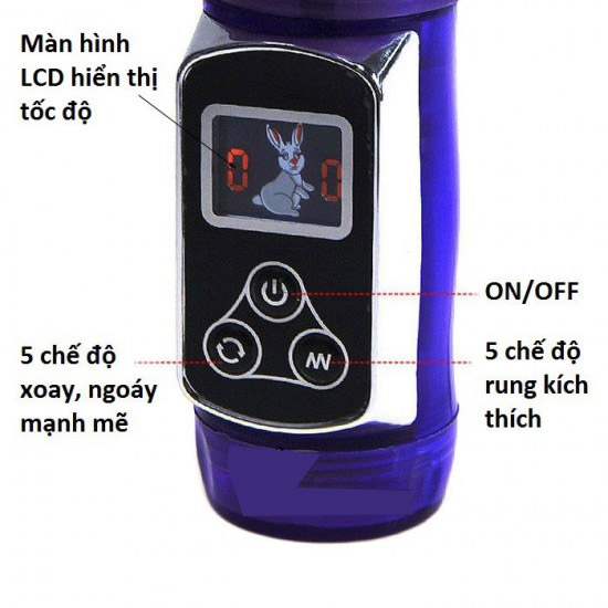 Dương vật giả đa năng buffterfly LCD