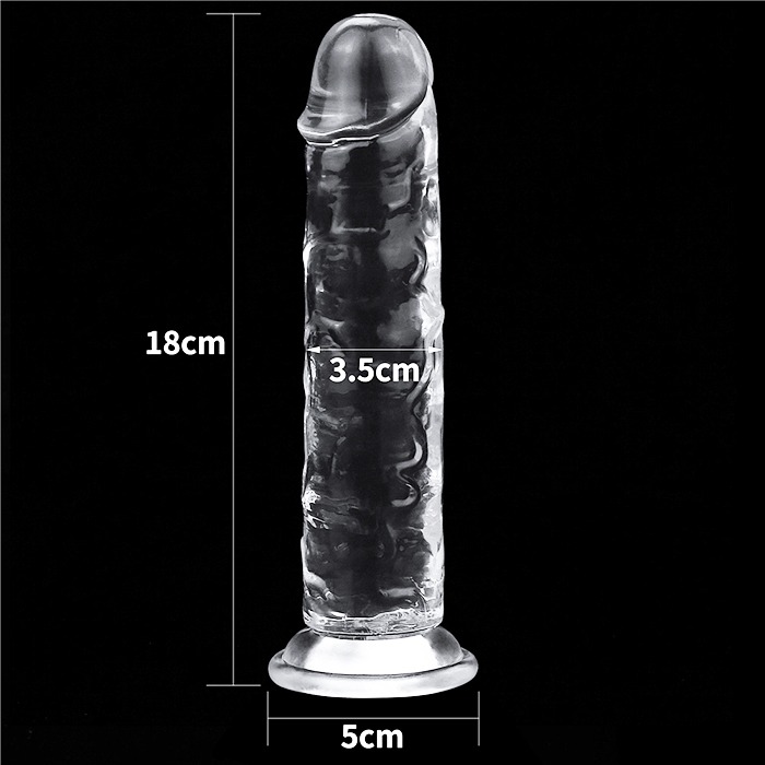 Dương vật giả tốt silicon trong suốt gắn tường