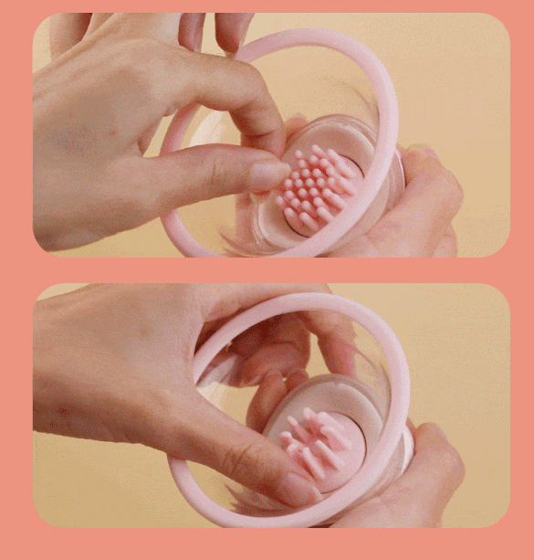 Máy mát xa ngực vú có lưỡi xoay liếm hút 3 in 1