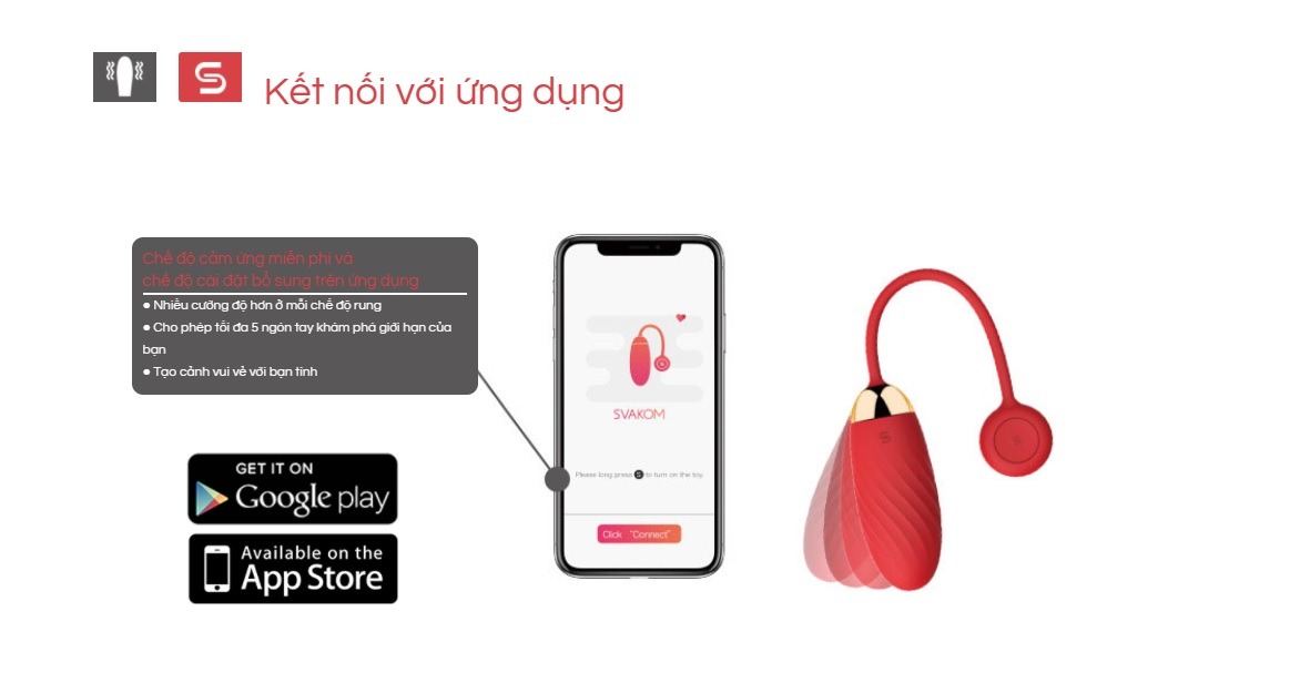 Trứng Svakom Ella Neo USA ĐK Từ Bất Kì Đâu Trên TG