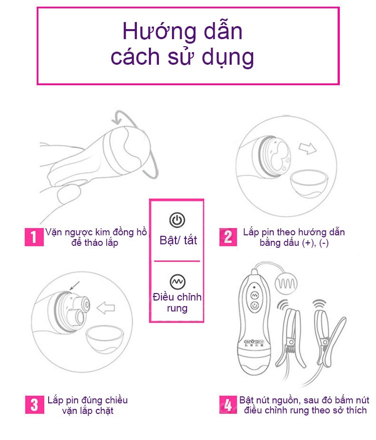 Dụng Cụ Rung Kẹp Vú Gọn Nhẹ