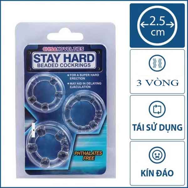 Bộ 3 vòng đeo chống xuất sớm stay hard