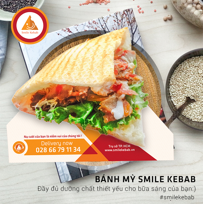 Bánh mỳ SMile Kebab - Loại Tam Giác