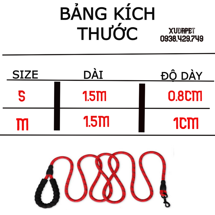 Dây Kéo Thừng Dắt Chó 1.5M