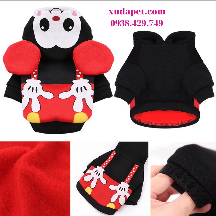 ÁO HOODIE CHO CHÓ MÈO HÌNH CHUỘT MICKEY