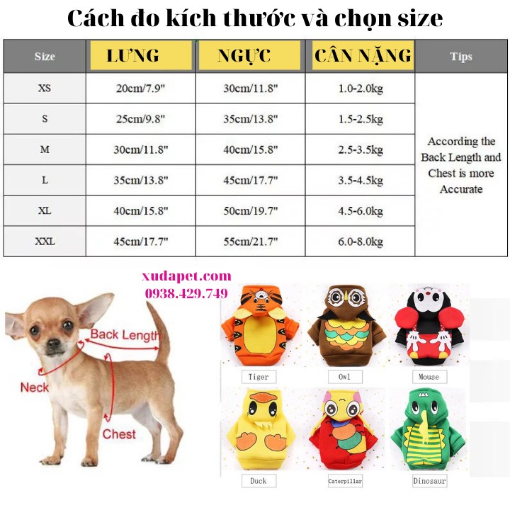 ÁO HOODIE CHO CHÓ MÈO HÌNH CHUỘT MICKEY