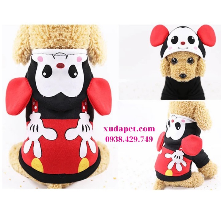 ÁO HOODIE CHO CHÓ MÈO HÌNH CHUỘT MICKEY