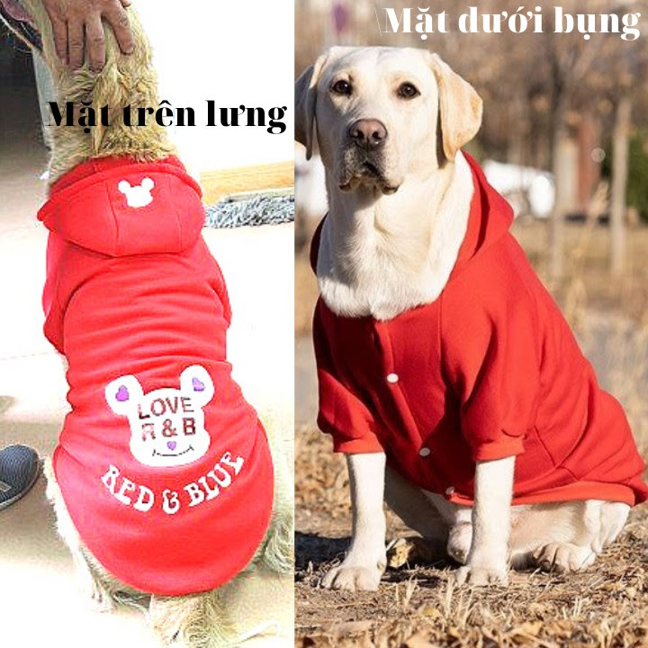 Áo Hoodie Cho Chó Lớn Red And Bull 