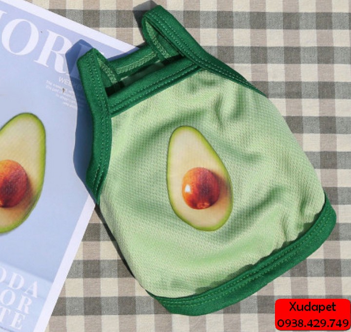 ÁO 2 DÂY VIỀN MÀU HỌA TIẾT ĐÁNG YÊU CHO CHÓ MÈO (GIAO MÀU NGẪU NHIÊN)