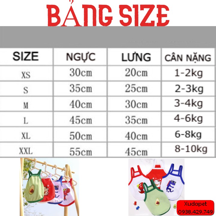 ÁO 2 DÂY VIỀN MÀU HỌA TIẾT ĐÁNG YÊU CHO CHÓ MÈO (GIAO MÀU NGẪU NHIÊN)