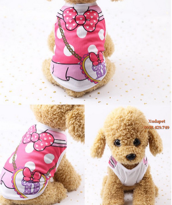 ÁO 3 LỖ HOẠT HÌNH CHO CHÓ MÈO (MÀU NGẪU NHIÊN)