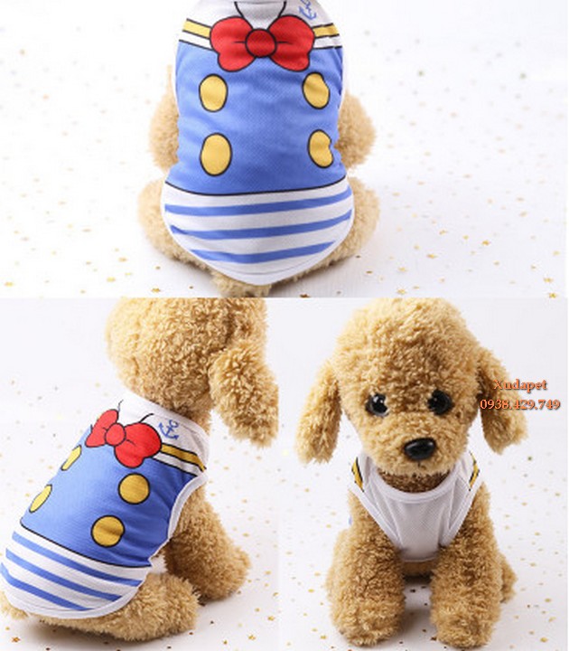 ÁO 3 LỖ HOẠT HÌNH CHO CHÓ MÈO (MÀU NGẪU NHIÊN)