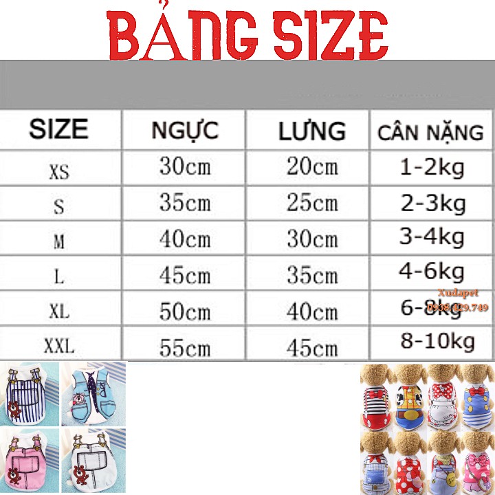 ÁO 3 LỖ HOẠT HÌNH CHO CHÓ MÈO (MÀU NGẪU NHIÊN)