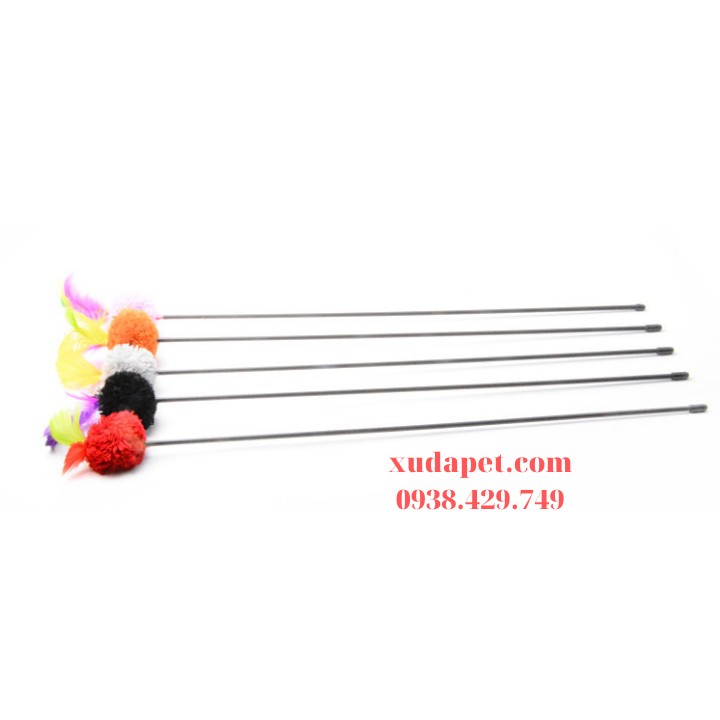 Đồ chơi cây chọc mèo lông gà Xudapet