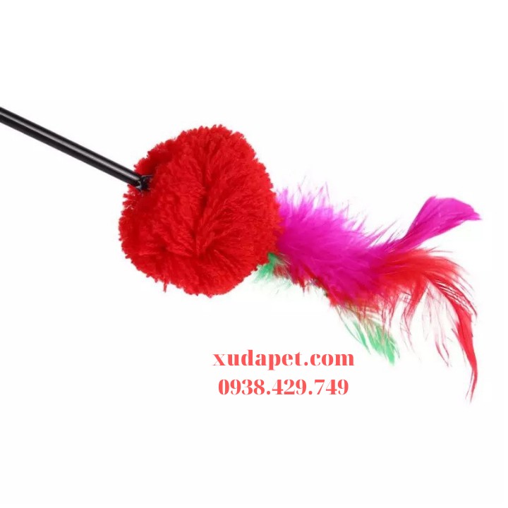 Đồ chơi cây chọc mèo lông gà Xudapet