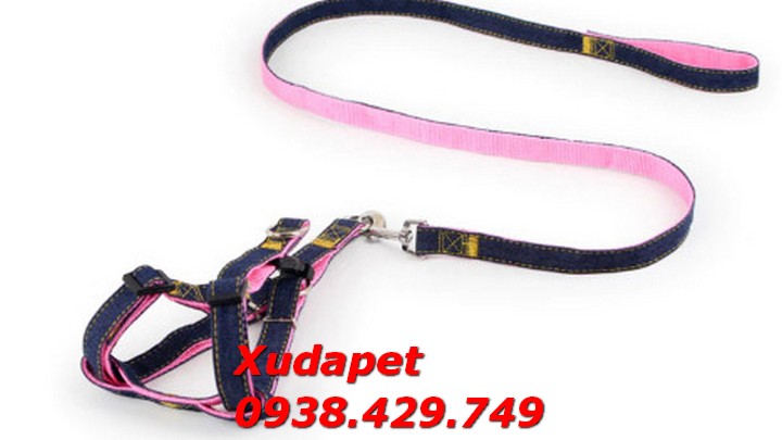 Dây Dắt Chó Bằng Jean Dù