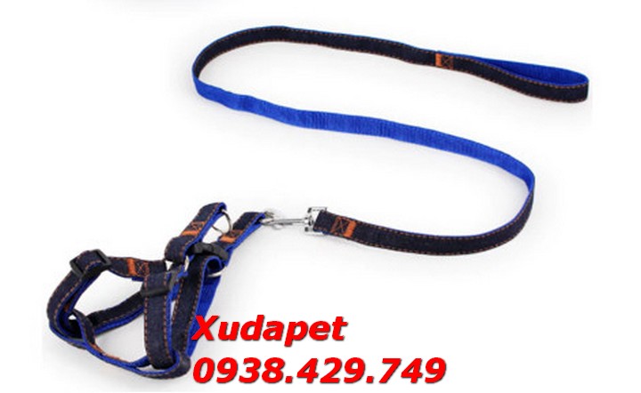 Dây Dắt Chó Bằng Jean Dù