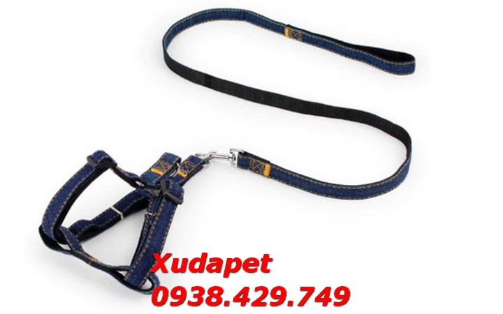 Dây Dắt Chó Bằng Jean Dù