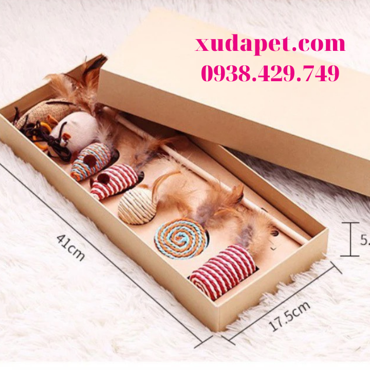 BỘ ĐỒ CHƠI CHO MÈO 7 MÓN NGỘ NGHĨNH GIÚP MÈO NĂNG ĐỘNG