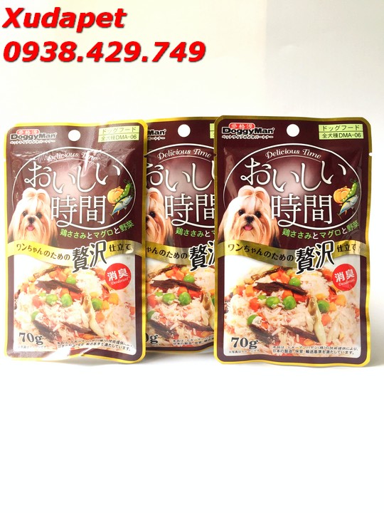 Súp Thưởng Cho Chó Từ Nhật Bản Cá Ngừ, Cá Thu Và Rau Củ