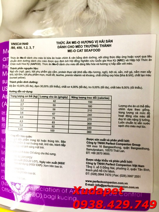 Thức Ăn Cho Mèo Trưởng Thành Meo Vị Hải Sản