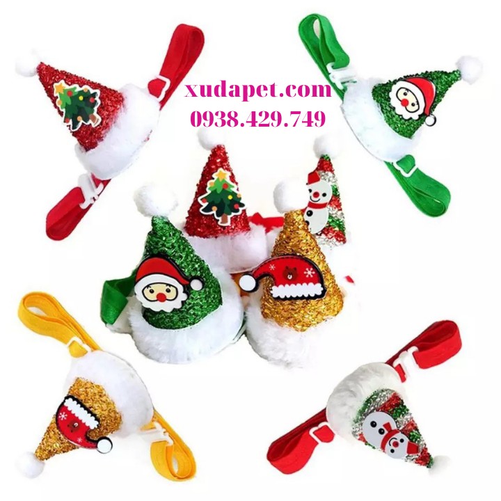 Nón chóp Noel đáng yêu cho chó mèo Xudapet