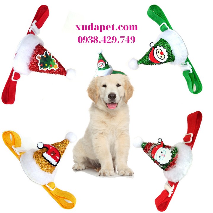 Nón chóp Noel đáng yêu cho chó mèo Xudapet
