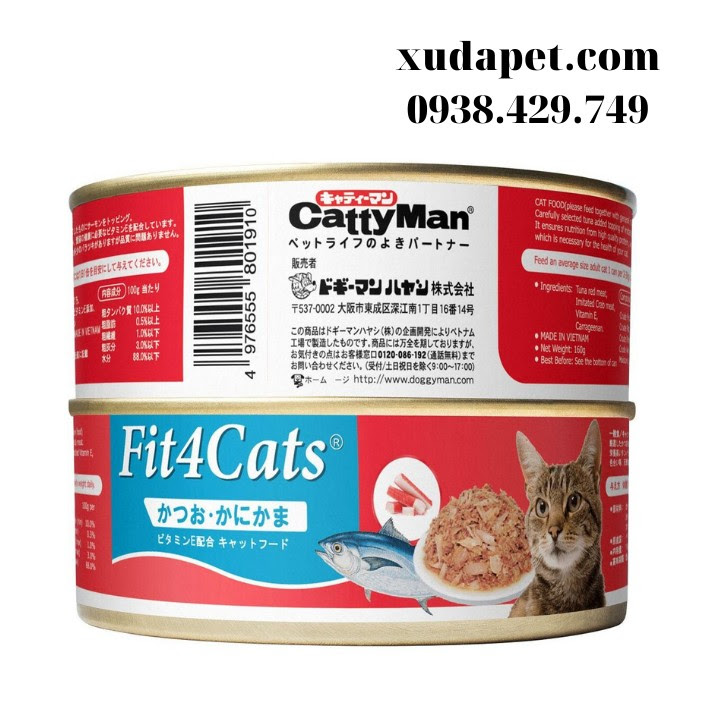 PATE CHO MÈO TỪ NHẬT BẢN VỊ CÁ NGỪ VÀ THANH CUA