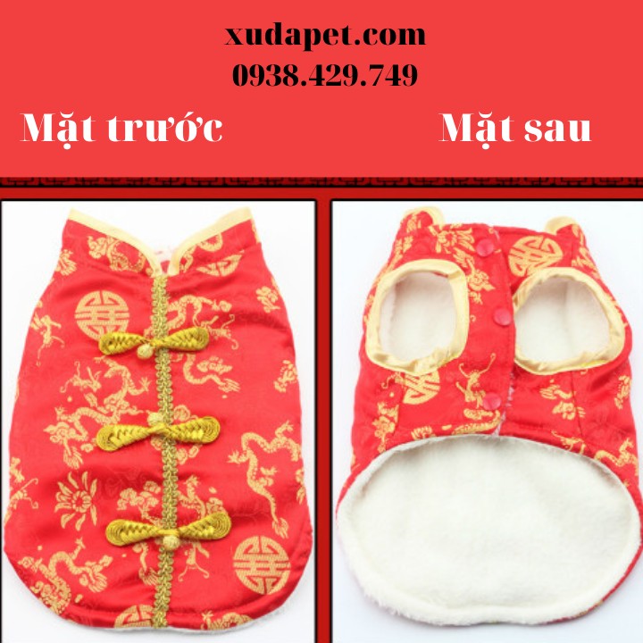 ÁO TẾT CHO CHÓ MÈO KIỂU TRUNG HOA Xudapet