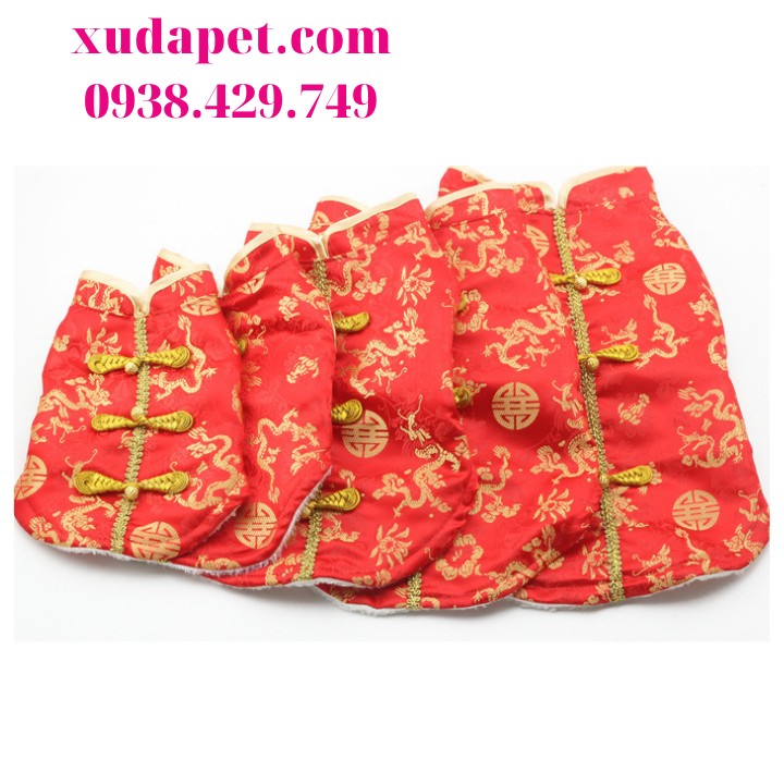 ÁO TẾT CHO CHÓ MÈO KIỂU TRUNG HOA Xudapet
