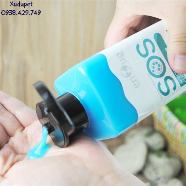 Sữa Tắm SOS Xanh Dương Cho Chó Lông Trắng