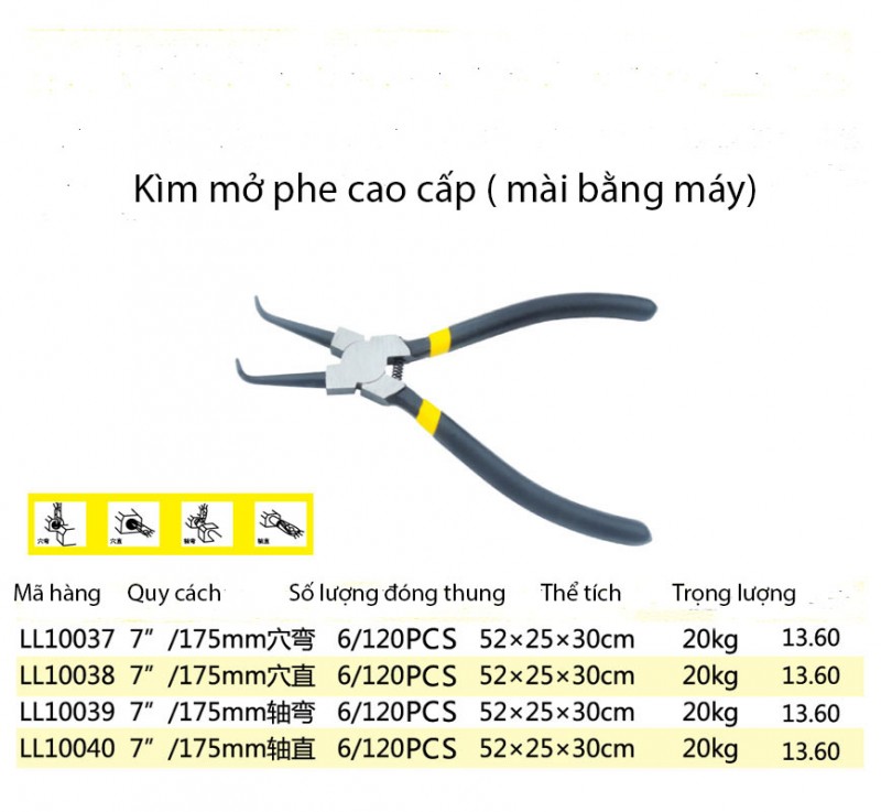Kìm mở phanh Lanlong - mã 10037