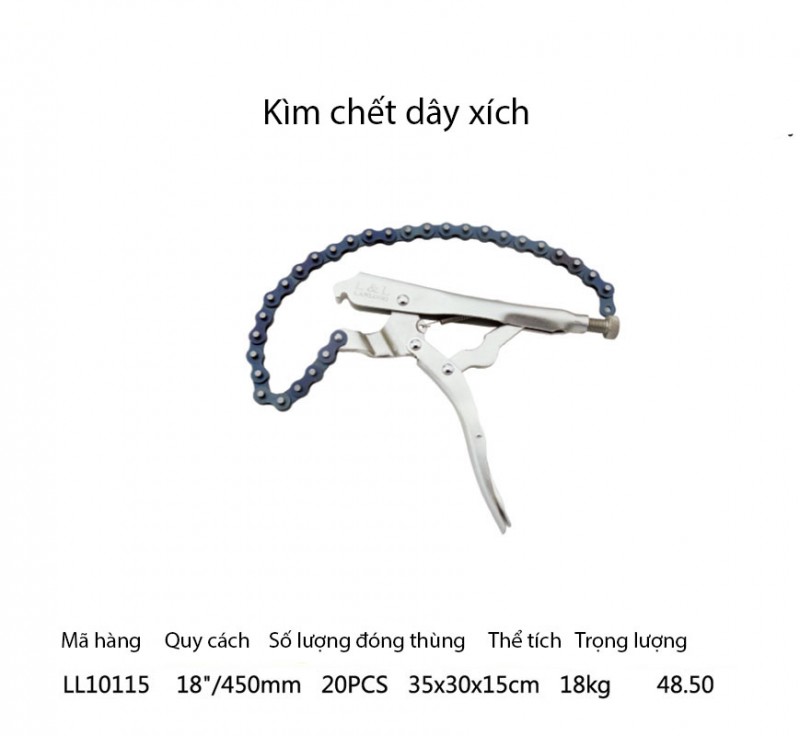 Kìm chết dây xích Lanlong - mã LL10115