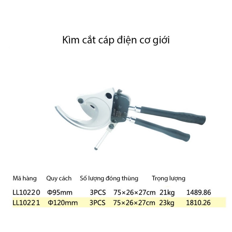 Kìm cắt cáp điện Lanlong - mã LL10220